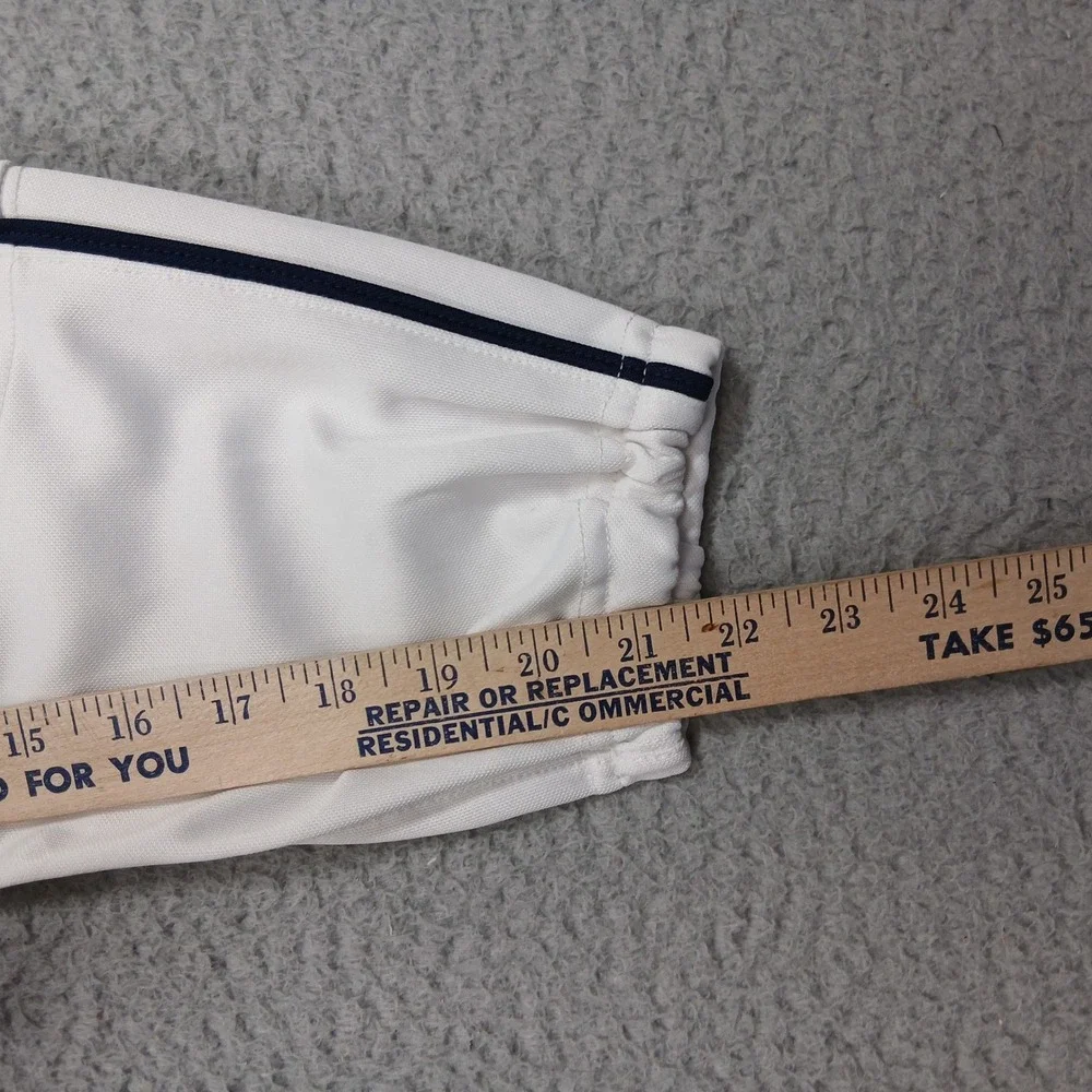 New Balance Baseball‎ Pants White Navy Team Issue Elastic Cuff Youth 02